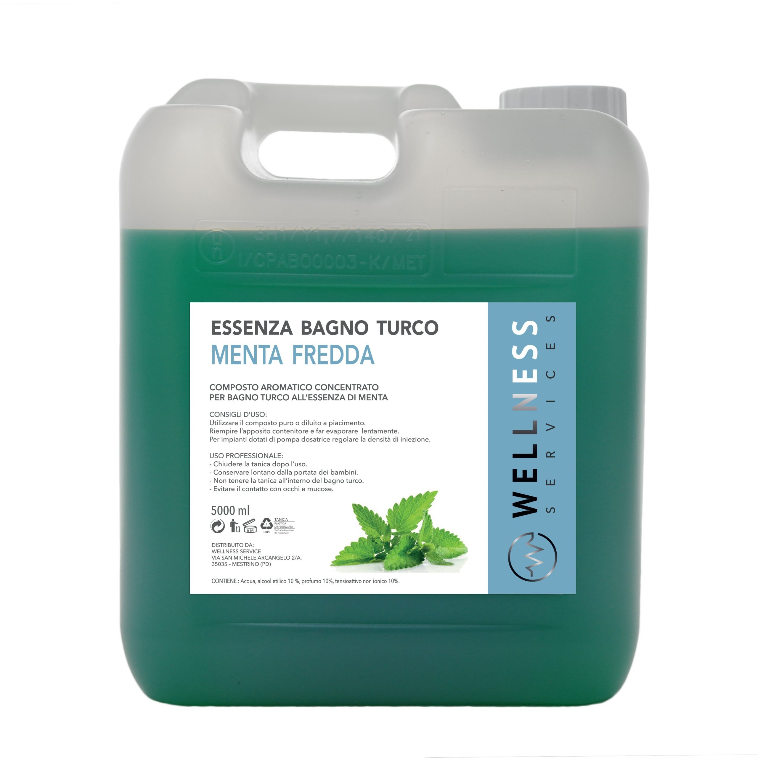 Menta fredda – essenza per bagno turco in tanica da 5 litri