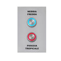 Pulsante doppio con placca inox per docce emozionali