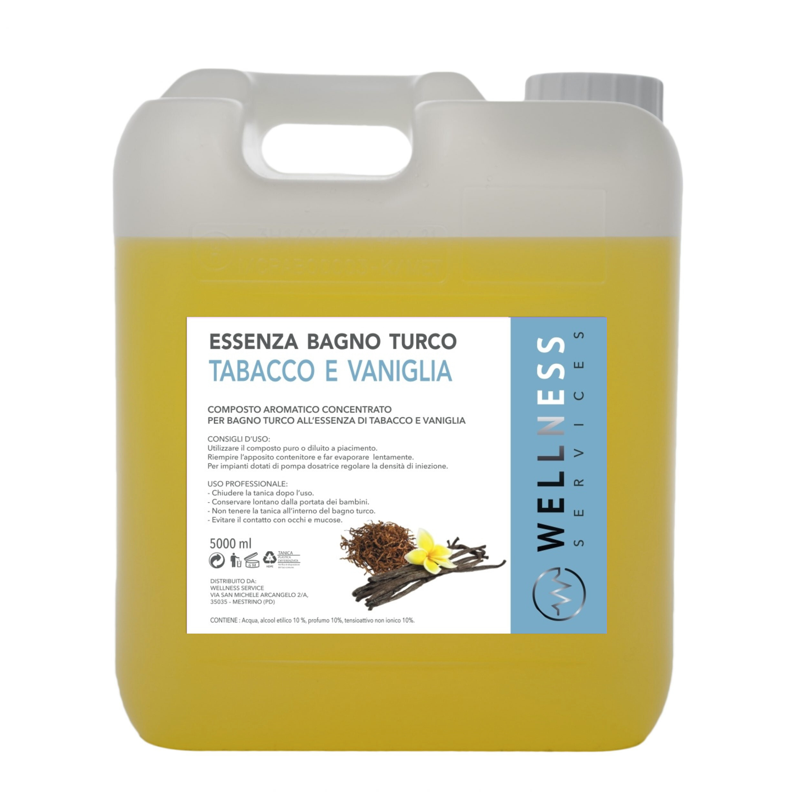 Tabacco e vaniglia – essenza per bagno turco in tanica da 5 litri