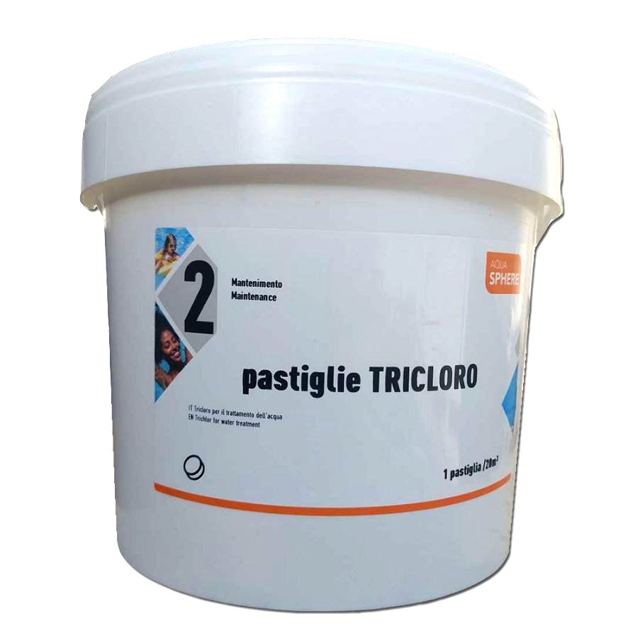 Tricloro in pastiglie per piscina, secchio da 10 kg – Aqua Sphere