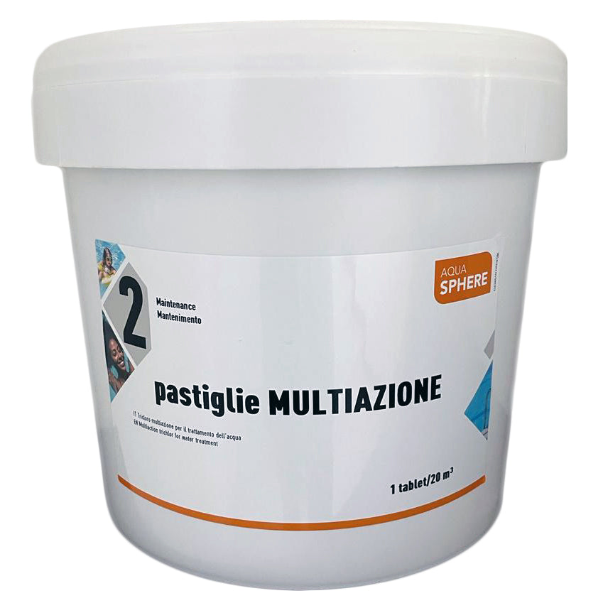 Pastiglie multiazione per piscina, secchio da 10 kg – Aqua Sphere